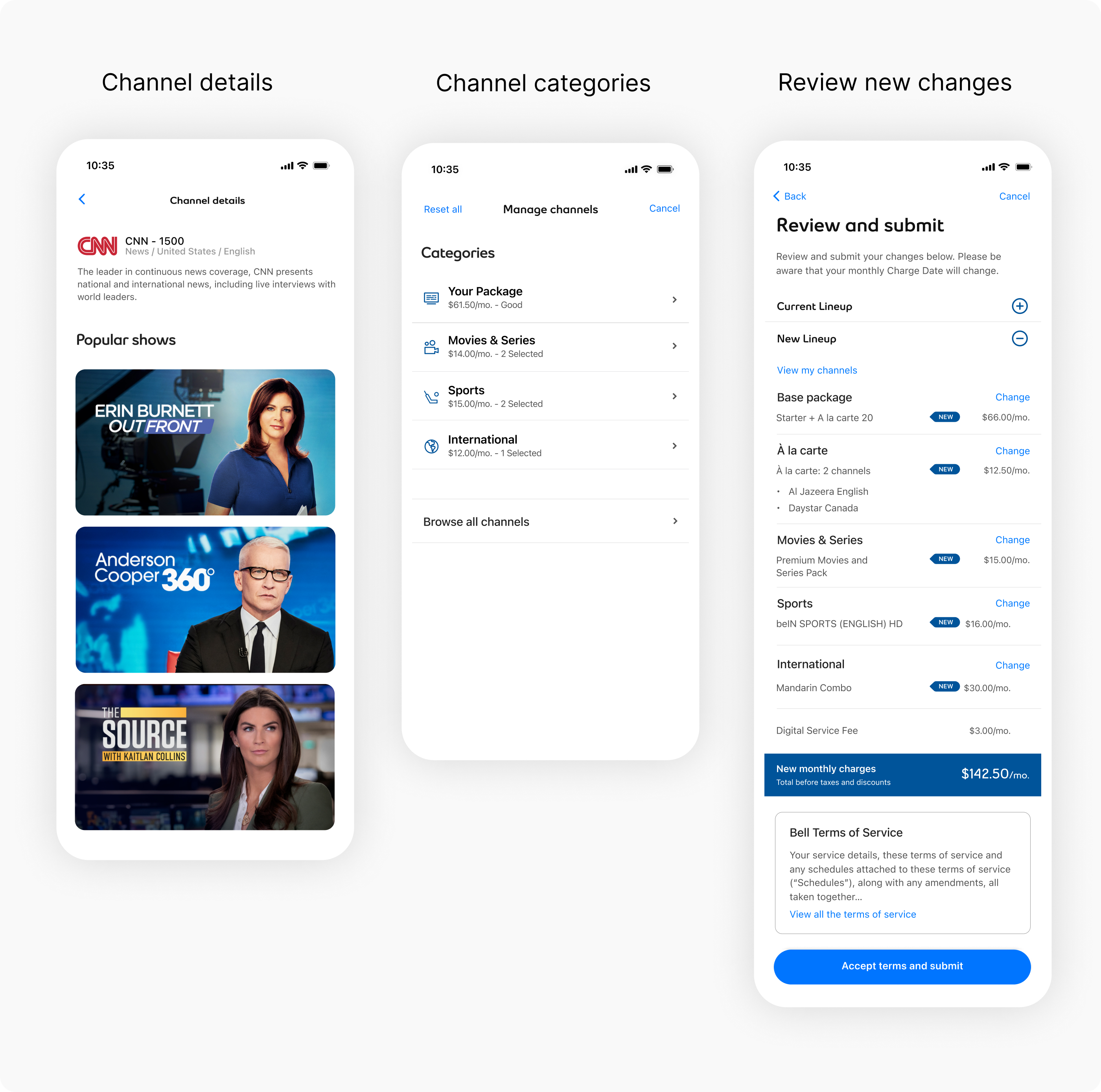 TV package management overview
